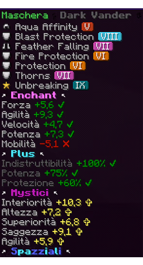 Maschera Dark Vander